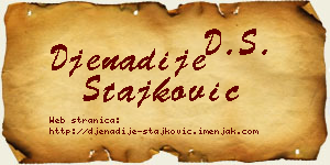 Đenadije Stajković vizit kartica